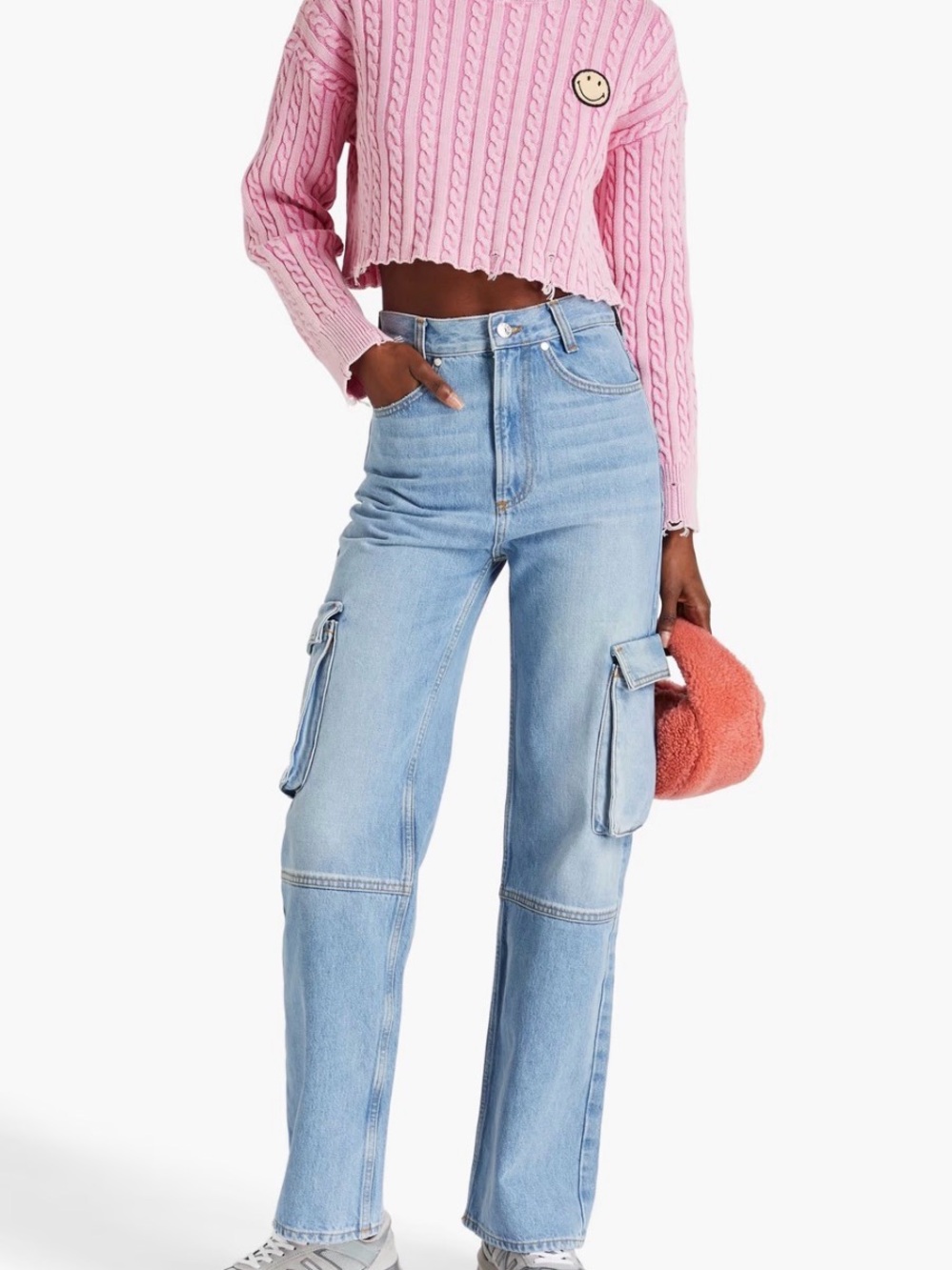 Sandro High Rise Cargo Jeans Size 36 (size 4)
